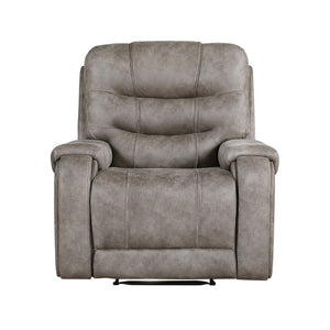 Gerald Polished Microfiber Manual Reclining Chair