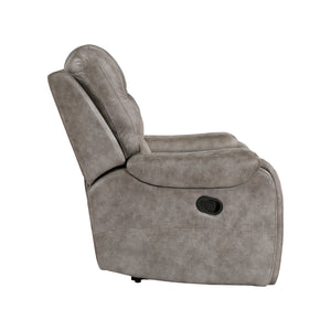 Gerald Polished Microfiber Manual Reclining Chair