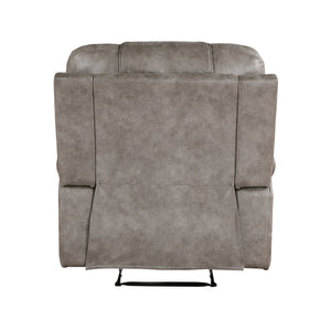 Gerald Polished Microfiber Manual Reclining Chair