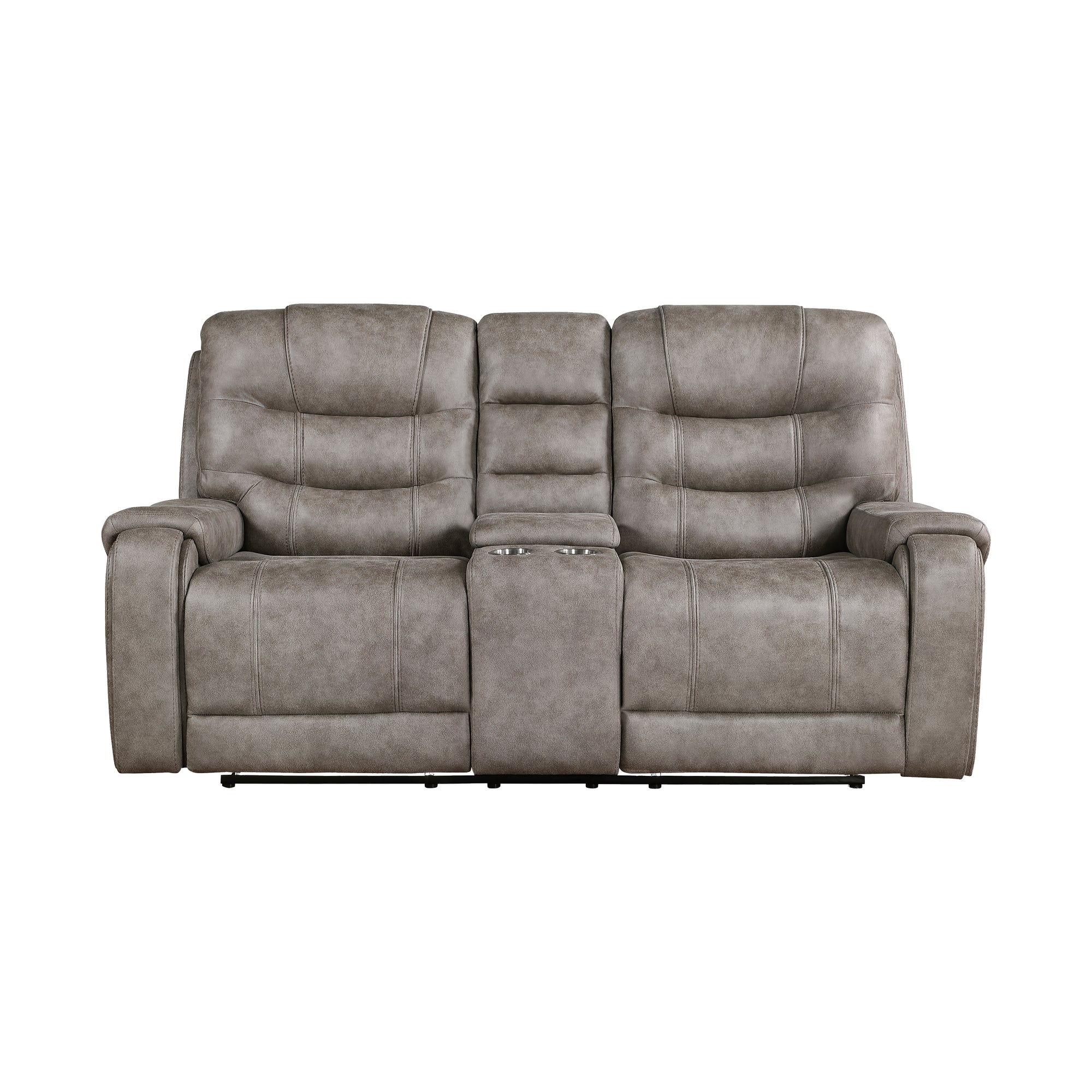 Gerald Microfiber Manual Double Reclining Loveseat