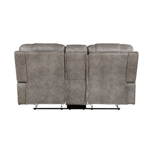 Gerald Microfiber Manual Double Reclining Loveseat