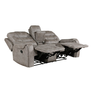 Gerald Microfiber Manual Double Reclining Loveseat