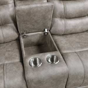 Gerald Microfiber Manual Double Reclining Loveseat