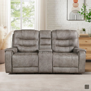 Gerald Microfiber Manual Double Reclining Loveseat