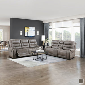 Gerald 2-Piece Microfiber Manual Reclining Sofa Set