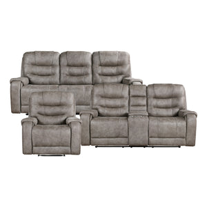 Gerald 3-Piece Microfiber Manual Reclining Sofa Set