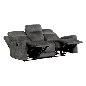 Liriope 2-Piece Microfiber Manual Reclining Sofa Set