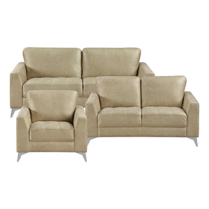 Cressey 3-Piece Microfiber Living Room Sofa Set