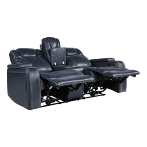 Lourical 3-Piece Leather Match Power Reclining Sofa Set