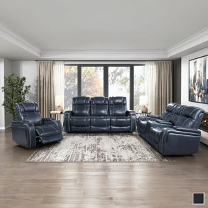 Lourical 3-Piece Leather Match Power Reclining Sofa Set