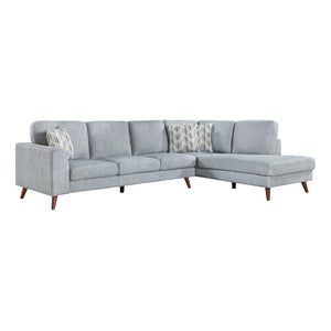 Valley 2-Piece Chenille Sectional and Right Chaise