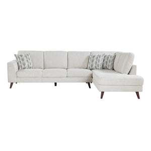 Valley 2-Piece Chenille Sectional and Right Chaise