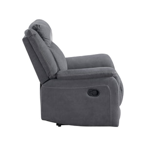 Lenore Polished Microfiber Manual Reclining Chair