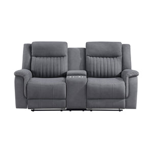 Lenore Microfiber Manual Double Reclining Loveseat