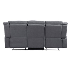 Lenore Microfiber Manual Double Reclining Sofa