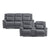 Lenore 2-Piece Microfiber Manual Reclining Sofa Set