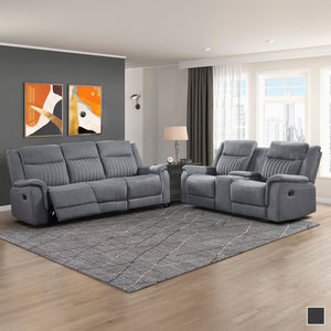 Lenore 2-Piece Microfiber Manual Reclining Sofa Set