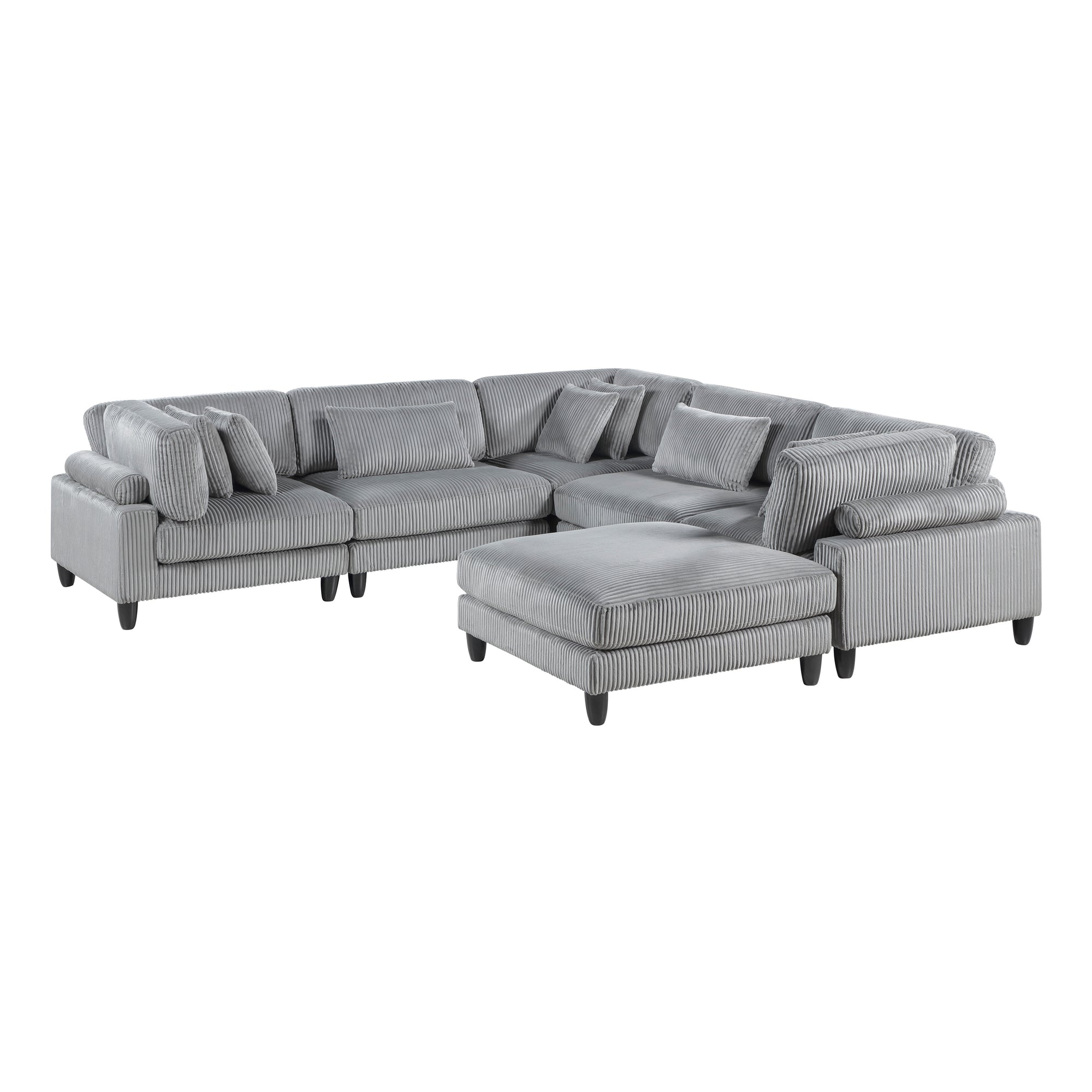 Jonas Corduroy 6-Piece Modular Sectional Sofa