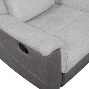 Nadalia Fabric Upholstery Manual Double Reclining Loveseat with Console