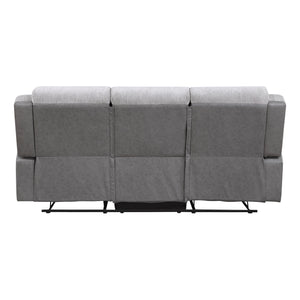 Nadalia Fabric Upholstery Manual Double Reclining Sofa