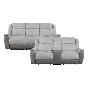 Nadalia 2-Piece Fabric Upholstery Manual Reclining Sofa Set