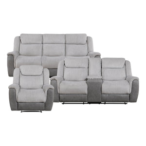 Nadalia 3-Piece Fabric Upholstery Manual Reclining Sofa Set