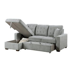 Almeria 2-Piece Sectional Sofa with Pull-out Bed and Left Chaise
