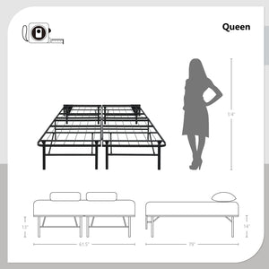 Raven Metal Platform Bed, Queen