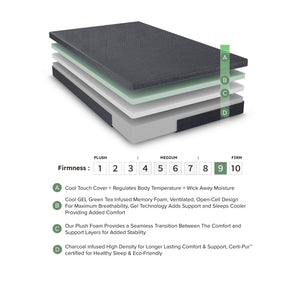 Cambra 11 Inch Gel-Infused Memory Foam Mattress