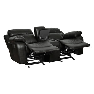 Viggo Double Glider Reclining Love Seat with Center Console