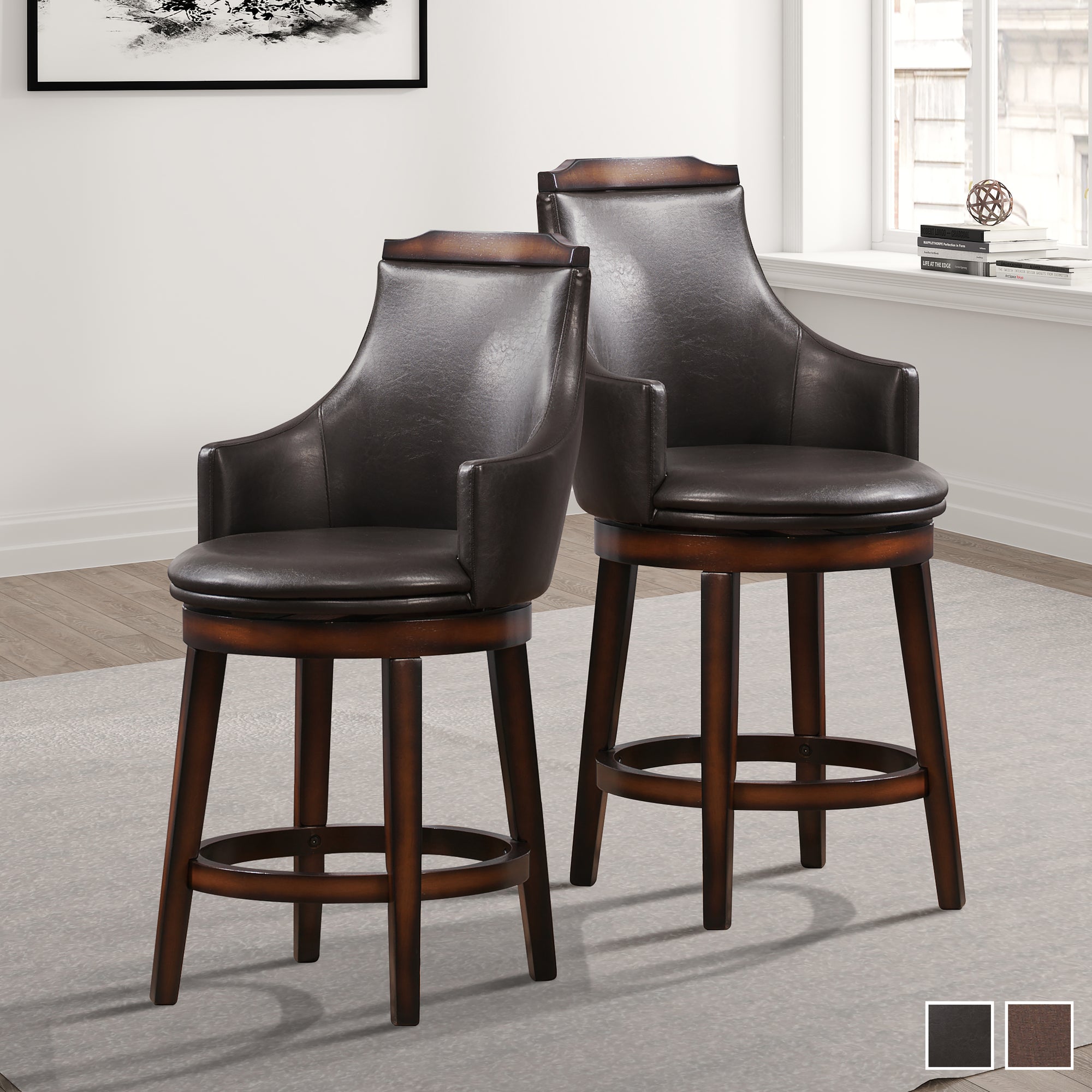 Linette Swivel Dining Chair (Set of 2)