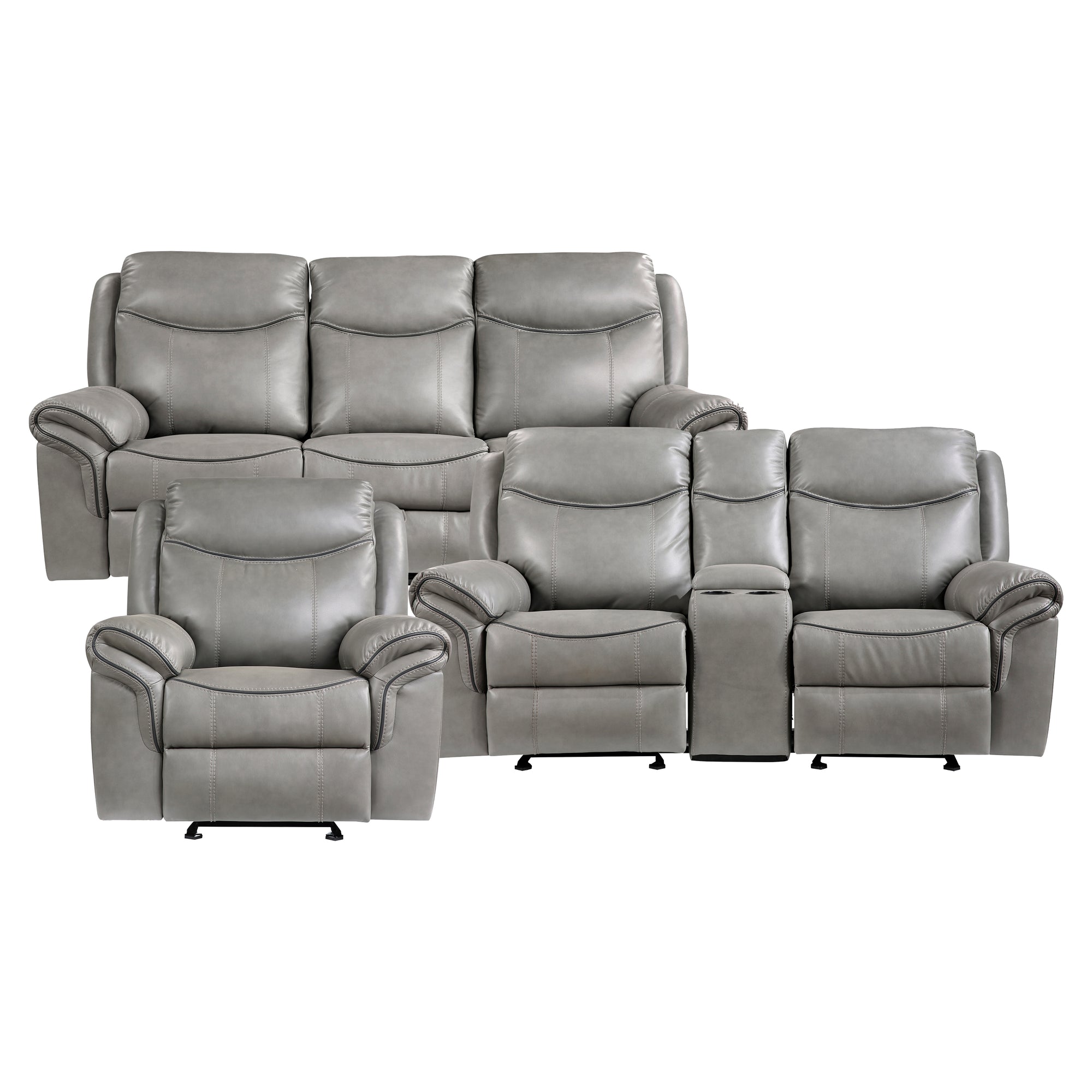 Brisa 3-Piece Manual Reclining Living Room Sofa Set