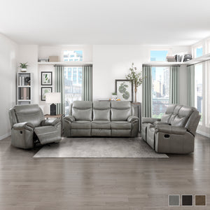 Brisa 3-Piece Manual Reclining Living Room Sofa Set