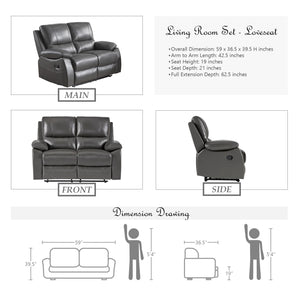 Rittman 2-Piece Reclining Living Room Set