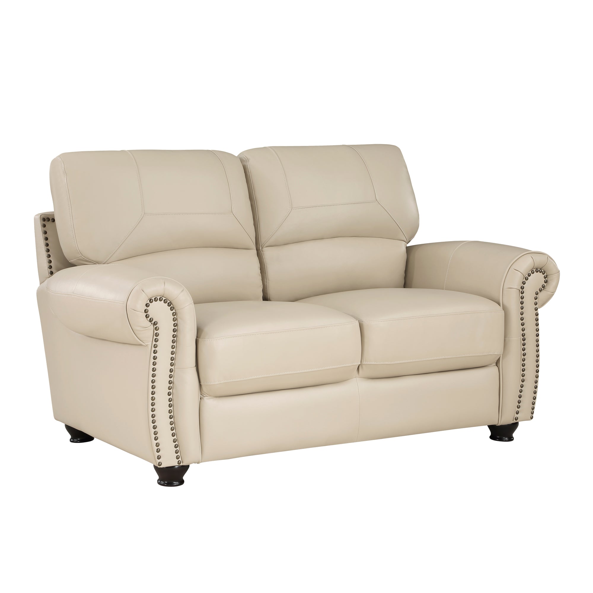 Ionia Leather Match Living Room Loveseat