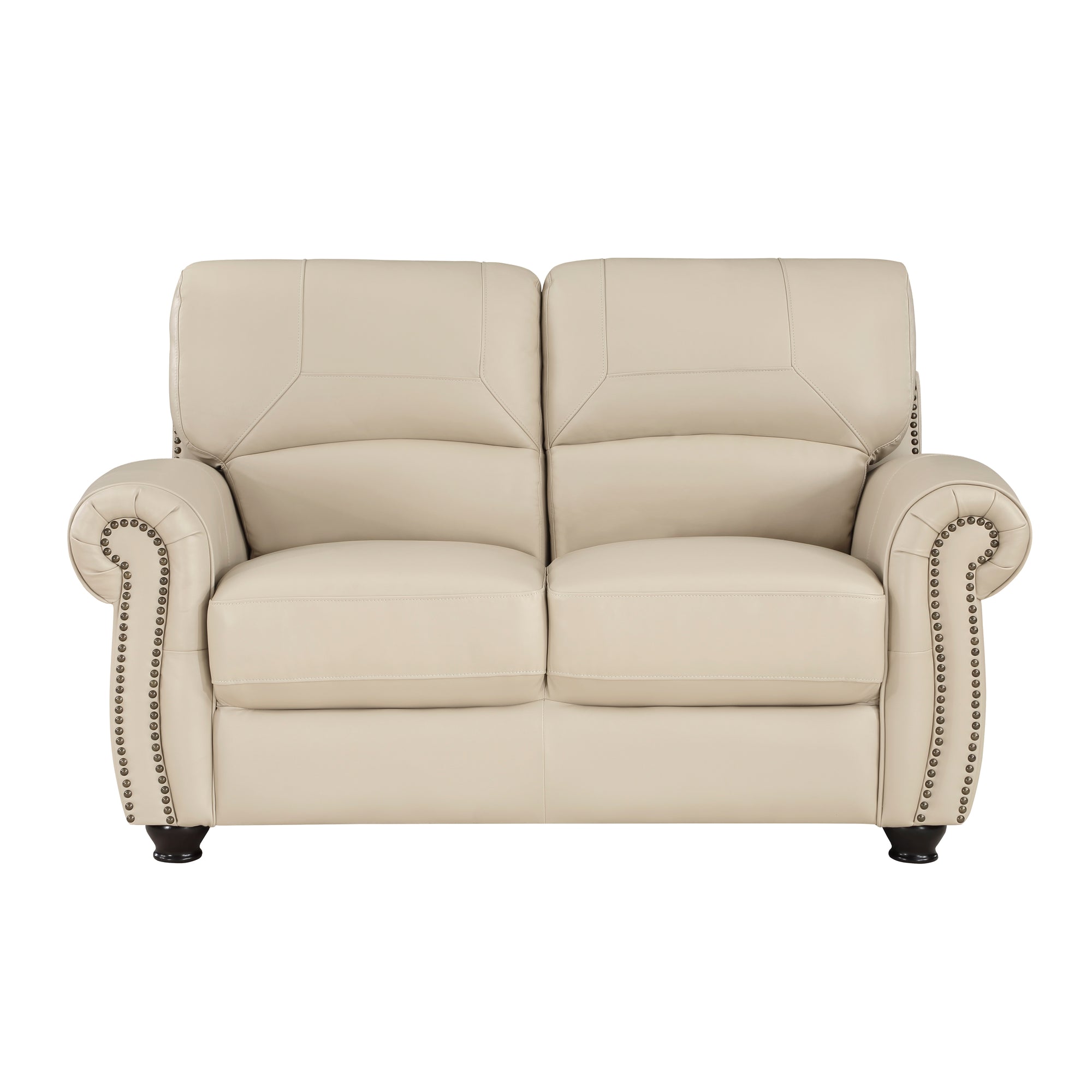 Ionia Leather Match Living Room Loveseat