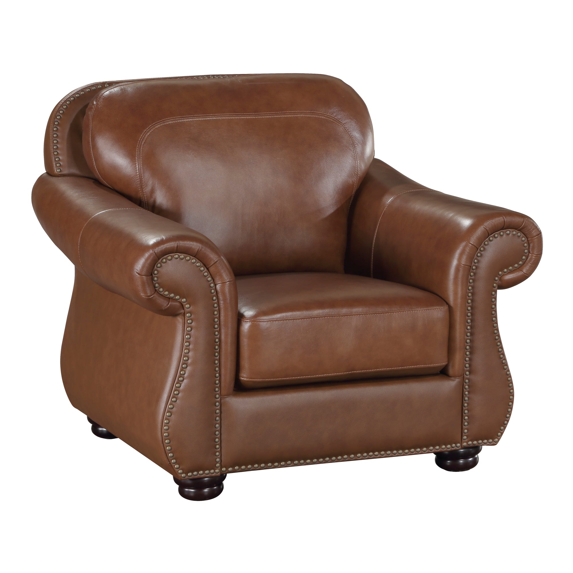 Fowler Leather Match Living Room Chair