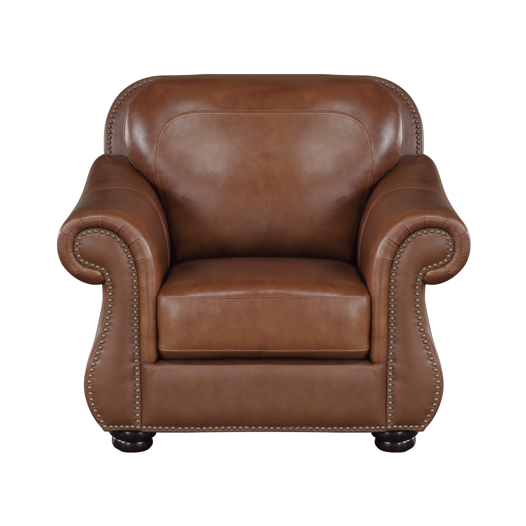 Fowler Leather Match Living Room Chair