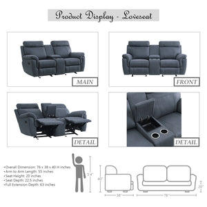 Metz 2-Piece Reclining Living Room Set