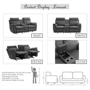 Metz 2-Piece Reclining Living Room Set