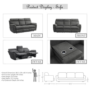 Metz 2-Piece Reclining Living Room Set