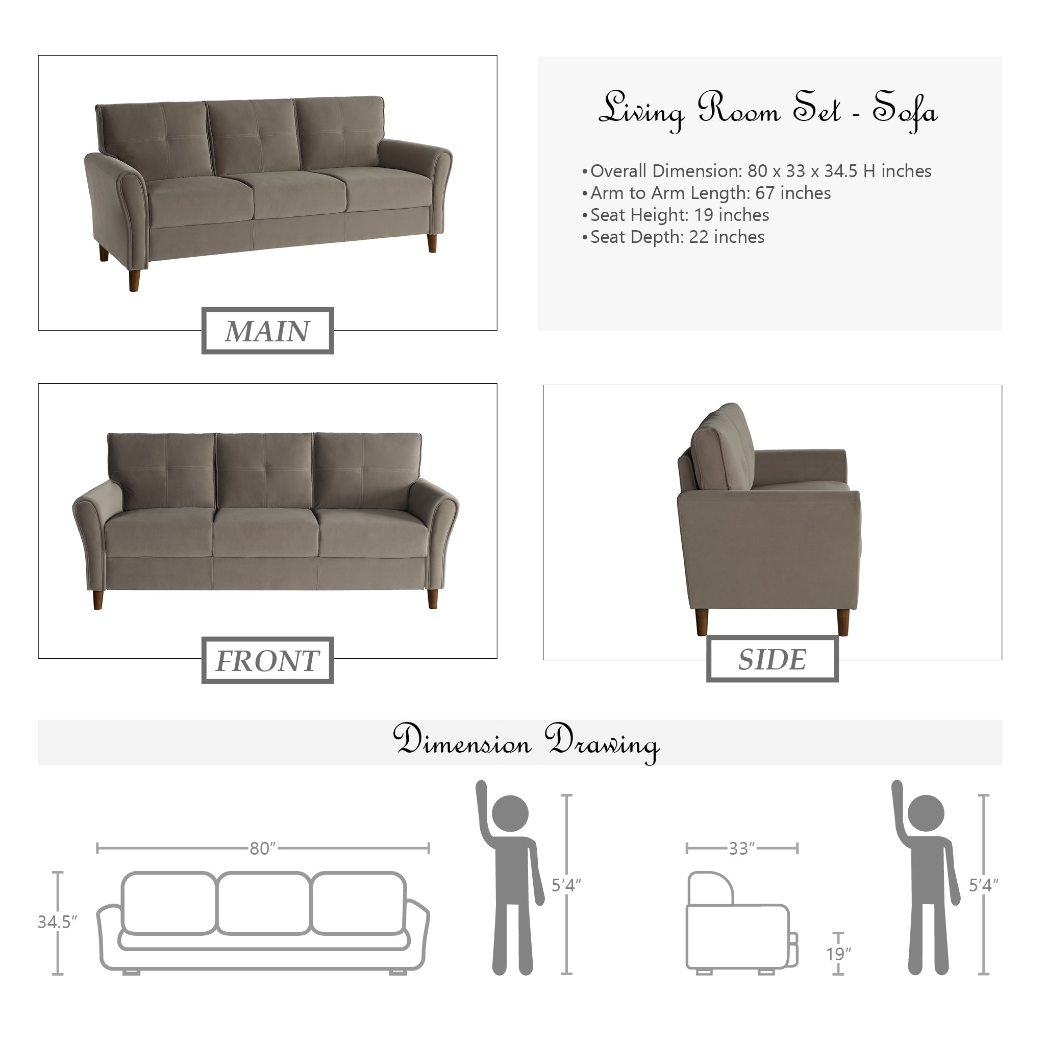 Stretch Sofa Slipcover Sets Couch Cover Sets Backrest - Temu