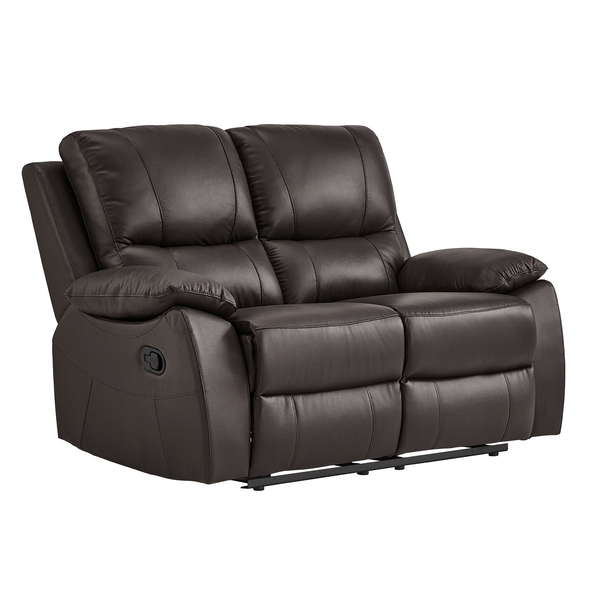 Harrington Faux Leather Manual Double Reclining Loveseat