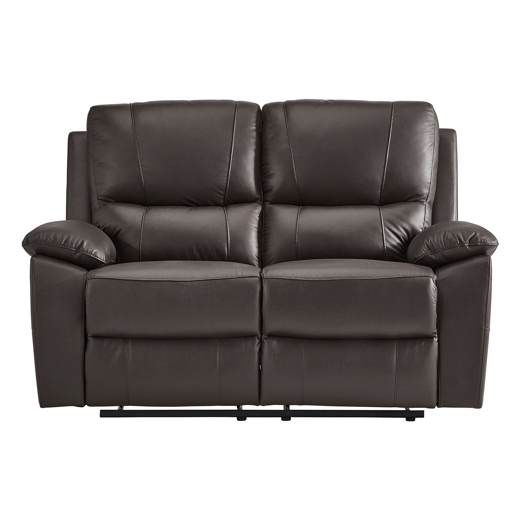 Harrington Faux Leather Manual Double Reclining Loveseat