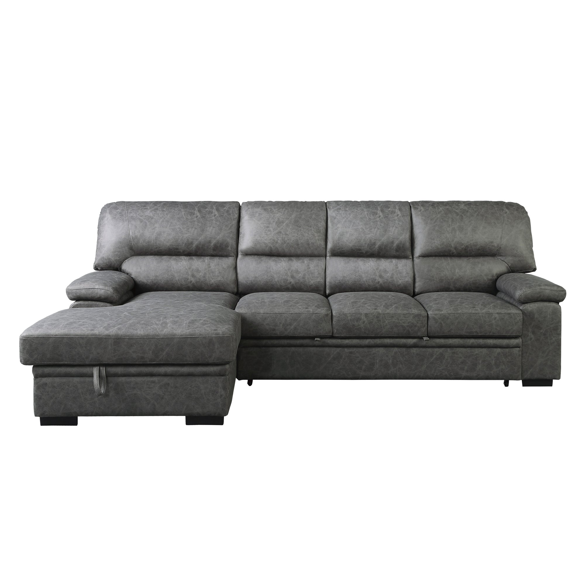 Apollo 2-Piece Sectional with Pull-out Bed and Left Chaise with Hidden Storage