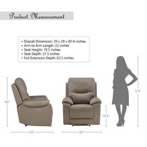 Quill Power Reclining Chair with Power Headrest and USB port