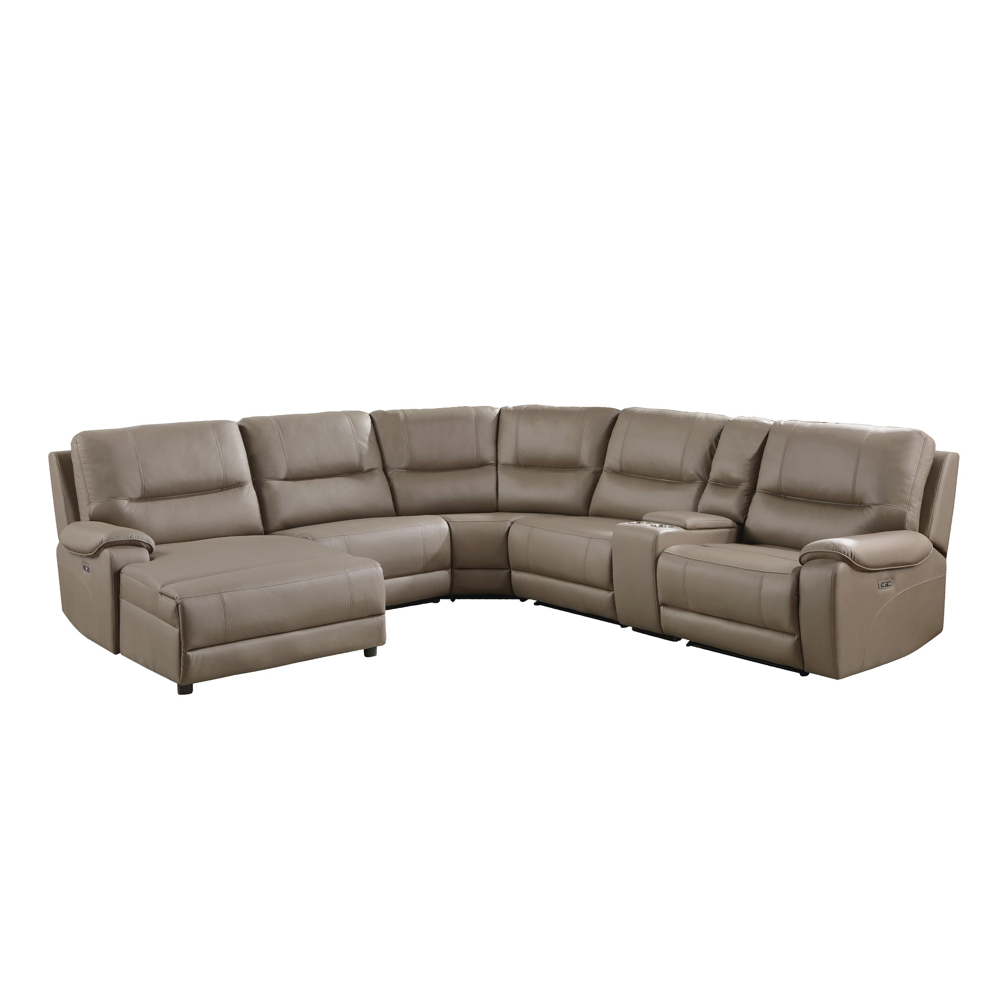 Quill 6-Piece Modular Power Reclining Sectional with Left Chaise