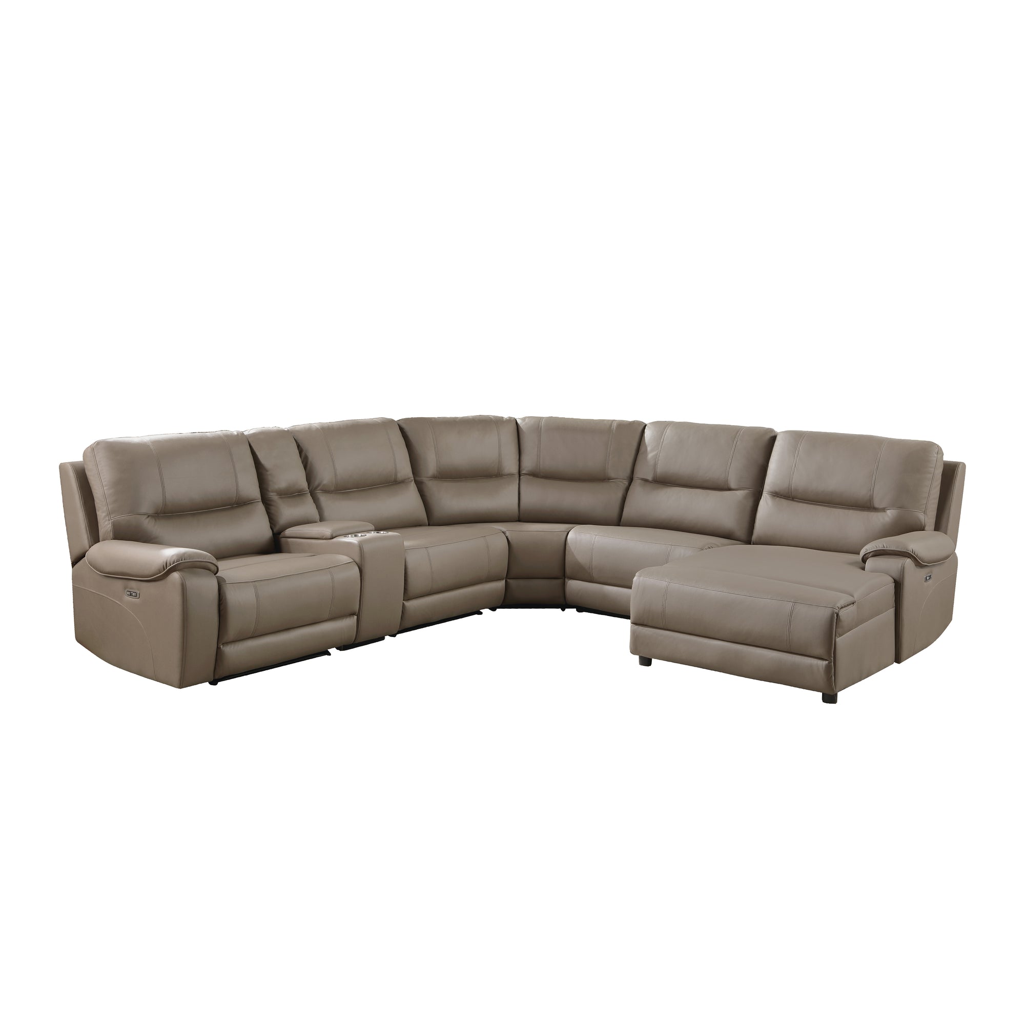 Quill 6-Piece Modular Power Reclining Sectional with Right Chaise