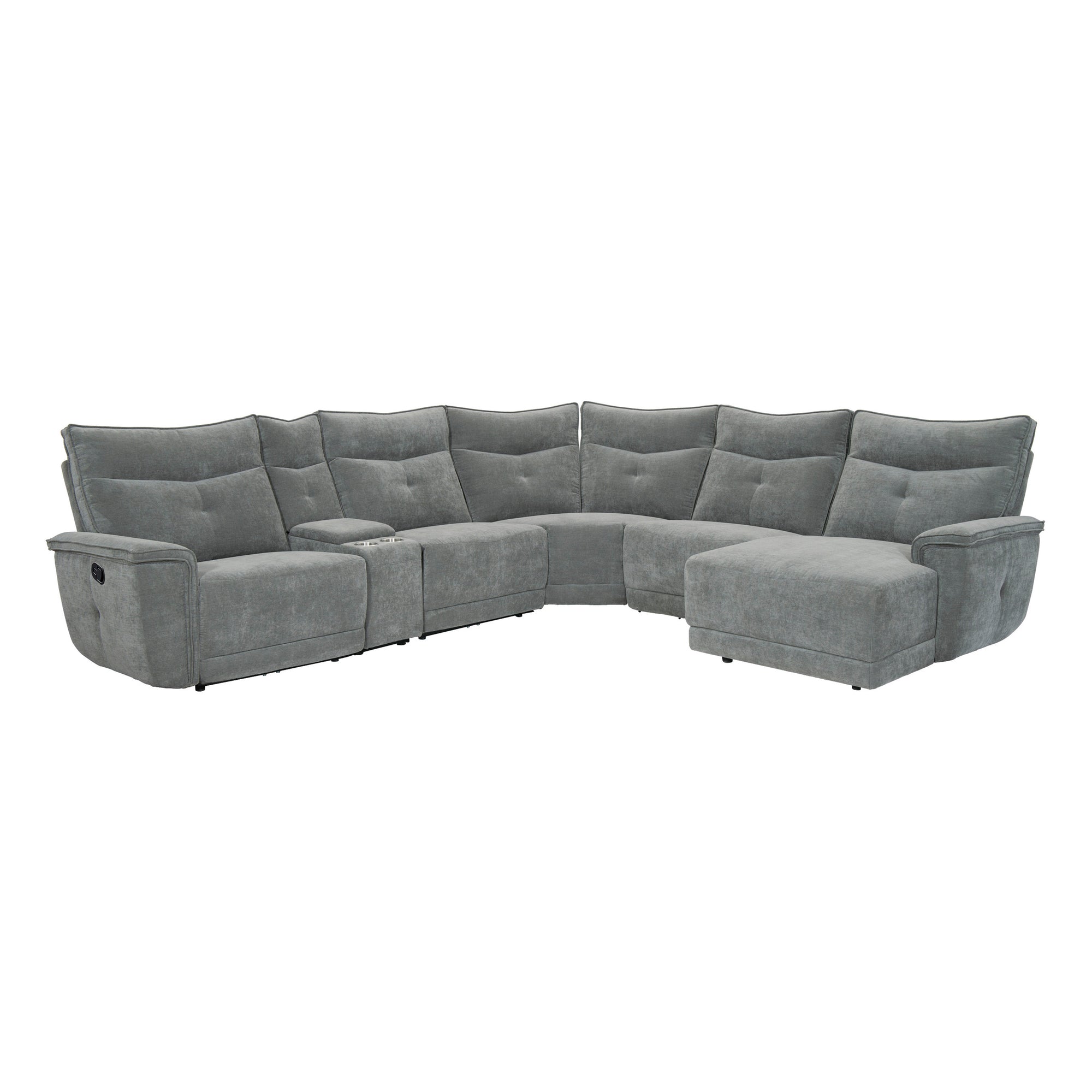 Avenue 6-Piece Modular Reclining Sectional with Right Chaise