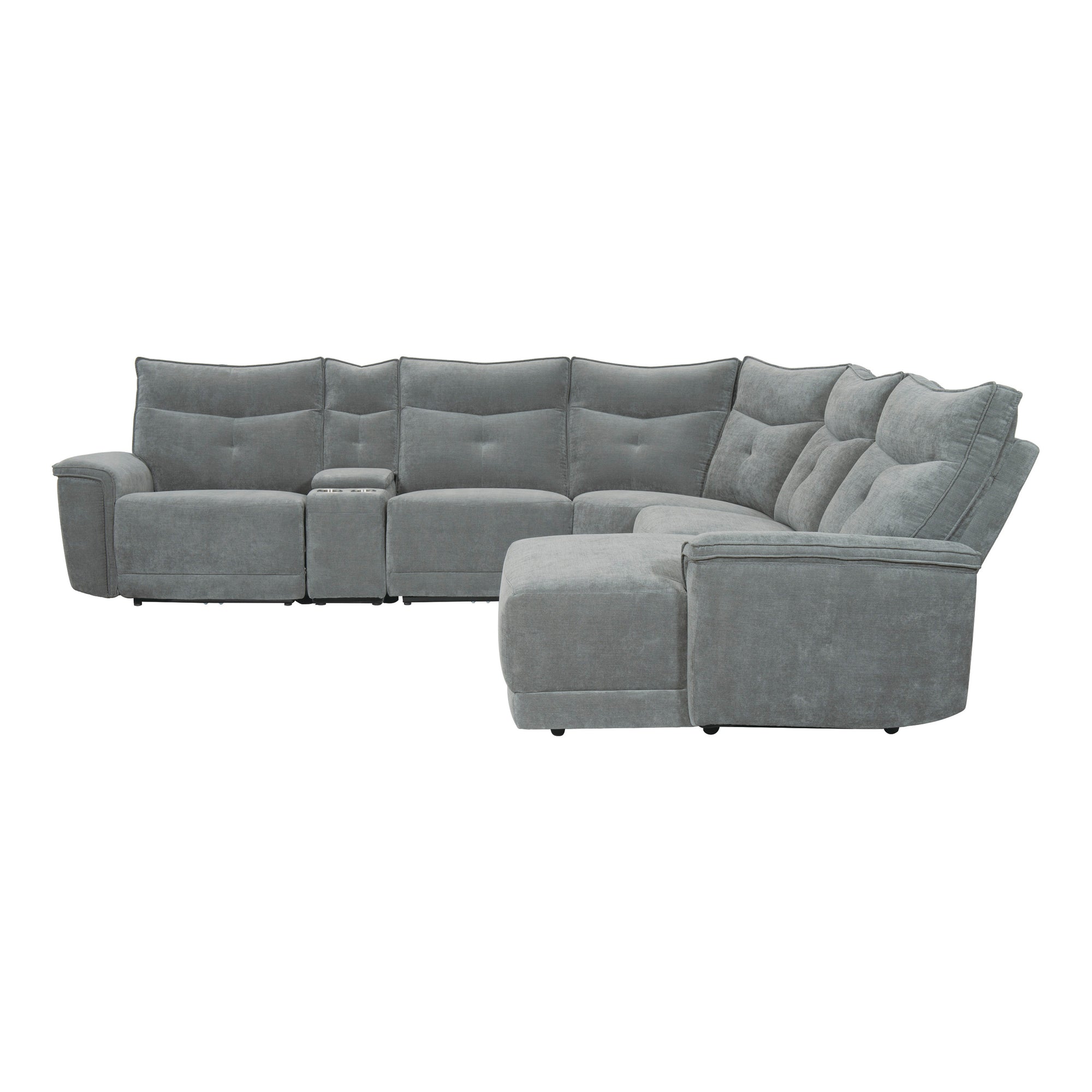 Avenue 6-Piece Modular Reclining Sectional with Right Chaise